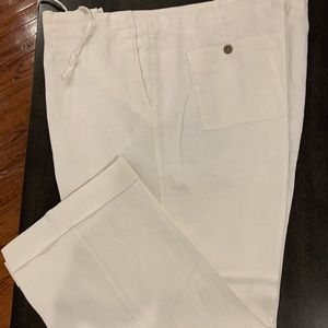 White linen pants. Size 4x men.